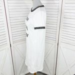 ZARA Have Strong Energy Statement Chain Trim T Shirt Dress White Black Small Photo 2