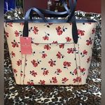 Kate Spade ♠️ Cara Large Leather Tote Wkr00520 Shoulder Bag Tea Garden Toss Photo 1