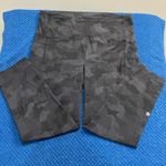 Lululemon athletica Swift Speed High Rise Crop Black/ Gray Camo Size 12 Photo 2