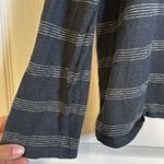 Eileen Fisher  Hemp/Organic Cotton Gray White Long Sleeve Blouse Size Large GUC Photo 1