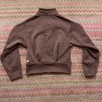 Athleta MARLED BURNT ORANGE FLEECE LINED QUARTER ZIP PULLOVER Photo 6