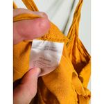 PETER SOM Marigold Yellow Linen Blend Square Neck Cross Back Jumpsuit Size 0 Photo 2