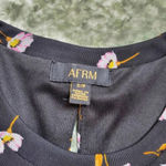 AFRM Long Sleeve Mesh Babydoll Floral Dress Black Photo 6