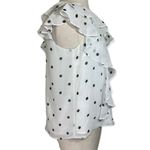 1. State Polka dot ruffled one shoulder blouse by , NWT small black white chiffon Photo 5