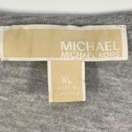 Michael Kors Women's Gray MK Crystal Logo Bling Long Sleeve T-Shirt Size XL Photo 4
