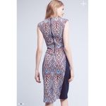 Anthropologie HD in Paris •  Cleo jacquard sheath dress blue ponte knit stretch Photo 12