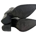 Marc Fisher Mid Heel Black Leather Booties Women's Size 8.5 Excellent UC Photo 5