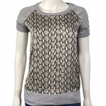 Storm Grey Snake Print Top Size 6 Gray Photo 0