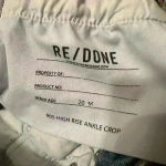 RE/DONE  Jeans 90’s High Rise Crop Medium Wash Size 28 Photo 9