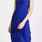 Yumi Kim Asymmetrical Ruched Midi Dress - Royal Blue Size L Photo 0