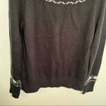 Dress Barn Collection  Full Zip Sweater Black Snowflake Photo 11