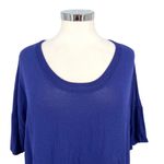 Wilfred Blue Knit Short Sleeve Side Slit Top Size Large Photo 1