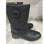 Tory Burch  Marion Quilted Short Boots Black Leather Women’s Size 9M Photo 2