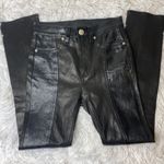 Rag and Bone  JEAN evelyn Lamb Leather Skinny Leg Pants front slits 24 Photo 1