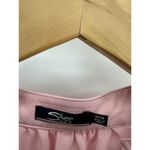 Silver Jeans  Co Top Women MEDIUM Pink Long Sleeve Button Snap Lace-Up Blouse Photo 5