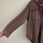 Aerie  Anytime Fave Waffle Shirt Oversized Shacket in Canyon Sun Brown Size S Photo 7