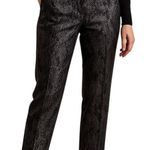 Emporio Armani Main Line Metallic Jacquard Pants S/M Silver Black NWT $495 Photo 0