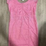 Forever 21 Eyelet Pink A-Line Dress Size Medium VII  Sexy Mini Pink Icing Knit M Photo 0