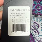 ABS Allen Schwartz Purple and Blue Ruffled Tiered One-Shoulder Dress Photo 4