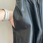 BLANK NYC  Faux Leather Wide Leg Pants, Black, Size Large Photo 8