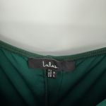 Lulus Amazing Presence Dark Green Mesh Ruched Column Maxi Dress Size XL Photo 7