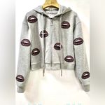 Soul Candy Gray Sequin Candy Lip Hoodie Photo 0
