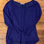 Issi Purple Long Sleeve Top with Sheer Back Photo 0