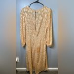 Hello Molly NEW Women's Day Affairs Midi Dress Gold Long Sleeves Size XL 10 Photo 4