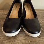Pierre Dumas Black Faux Leather Wedges Shoes Women’s Size 9 Photo 5