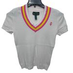 Ralph Lauren Vintage Lauren Size Large Short Sleeve Sweater Preppy Tennis Y2K Photo 0