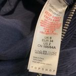 Topshop Corduroy Belted Waist Zip Navy Blue Boilersuit Photo 5