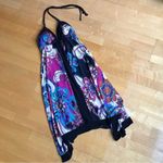 XOXO  Colorful Halter Dress, Sharkbite Hem, Black, Pink, Blue, Neon, Size L Photo 8