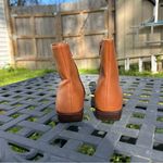 Linea Paolo Women Rad Low Heel Square Toe Brown Dressy Office Boots size 4 Photo 4