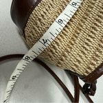 Vintage Tan Woven Crossbody Handb Purse Brown Leather Trim Mini Boho 90s Photo 10