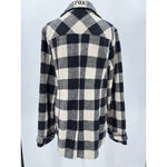 Fox Racing Vintage Y2K Black & Cream Buffalo Plaid Double Breasted Peacoat by XL Photo 5