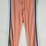 Electric yoga  Sundrop Jogger Pants Womens Size‎ S Pink Rainbow Side Stripes Photo 0