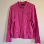 Lauren Ralph Lauren Sweater Zip Cardigan Pink Sz XL Barbie Old Money Feminine Photo 0
