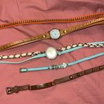 5 Wrap watches and bracelets set lot Tan Photo 0