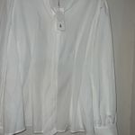 Belle Poque Women's Bow Tie Neck Ruffle Sleeveless Casual Work Solid Blouse 2X Photo 3