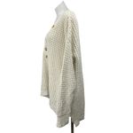 Free People Whistle Cream Long Sleeve Thermal Waffle Knit Henley Sweater Top M Photo 1