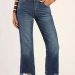 Free People ✨SALE  Maggie Dark Wash Mid-Rise Straight Leg Raw Hem Jeans 26 NWT Photo 0