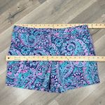 Cambridge Dry Goods Paisley Twill Chino Shorts Blue Pink Size 10 Photo 8