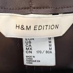H&M Brown High Rise Shiny Faux Leather A Line Mini Skirt Womens M Going Out Size M Photo 4