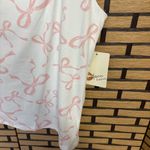 Free People Free Kisses White And Pink Bow Print Tank Top Size 1X Photo 2