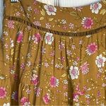 Chelsea & Theodore Sz XS Yellow Floral Shorts Lace Ruffles Photo 8
