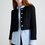 J.Crew NWT Louisa Lady Jacket in Black Maritime Tweed Cropped 4 Photo 0