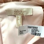 Aidan Mattox V-neck Sleeveless Crepe Fringe Skirt Mini Dress in Blush Pink Photo 8