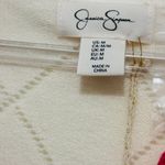 Jessica Simpson Sweet Cherry Cream/Red Diamond Print Embroidery Cardigan size M Photo 4