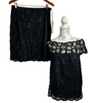 Kenar Vintage  Black Lace Top & Skirt Set -‎ 2 Pieces NWT Photo 1