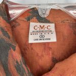 Vintage CMC Boho Western Linen Button Up Shirt Orange Southwestern Art Sz S Photo 7